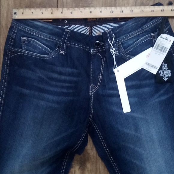 Rock Revival NWT Women's Jeans 30 Embellished Shimmer Charlotte Easy Boot DEFECT - Picture 9 of 12